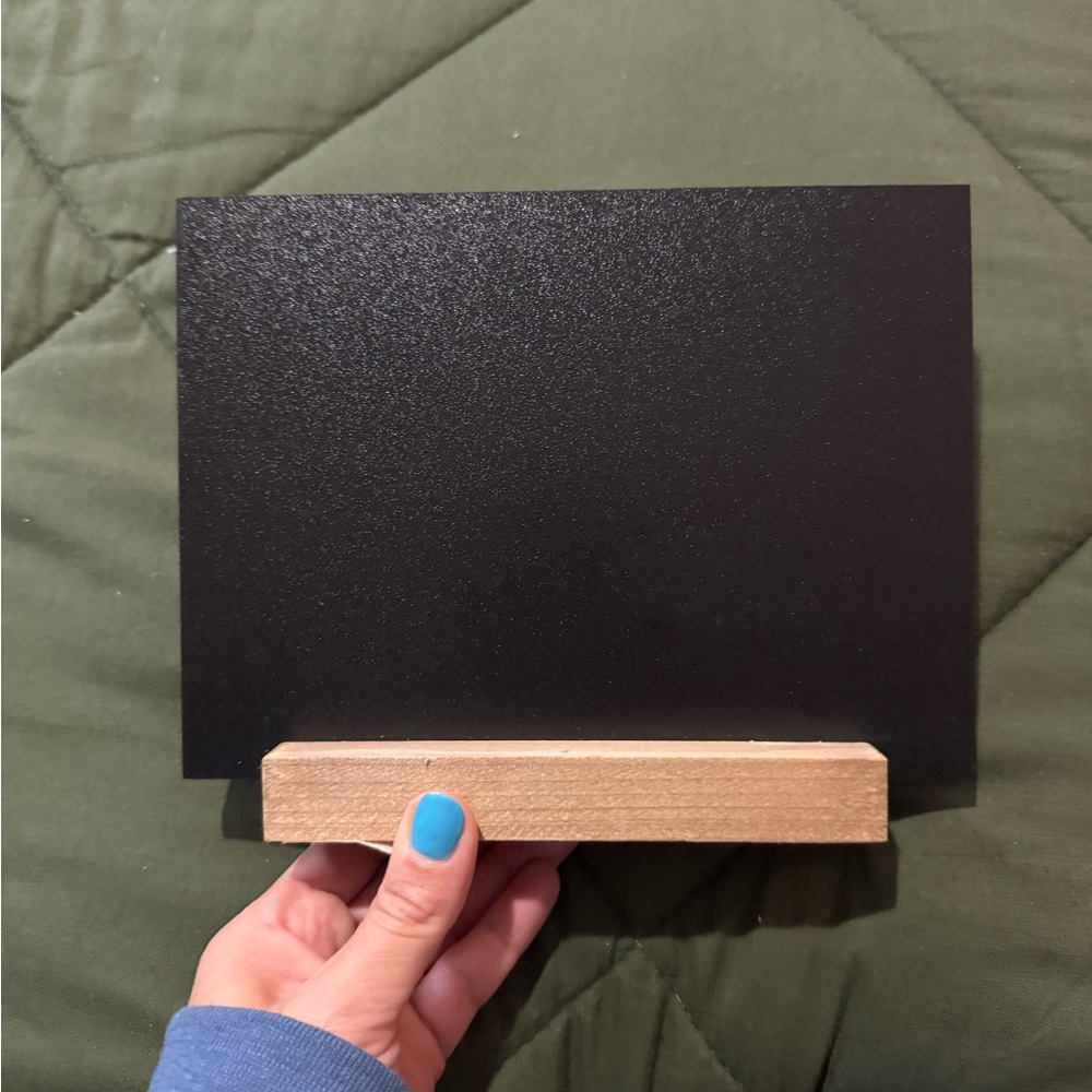 Hobby Lobby Black Chalkboard with Wooden Base